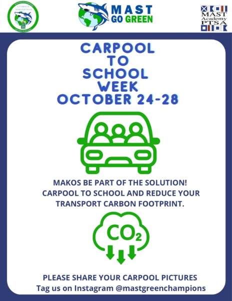 PTSA Green Champions- Carpool to School Week 